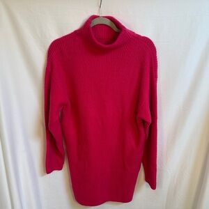 Vici Fuchsia Cowl Neck Sweater Dress
